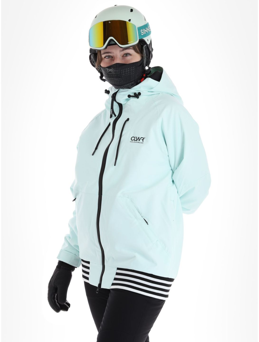 ColourWear, Leuge veste de ski femmes Light Turquoise turquoise 