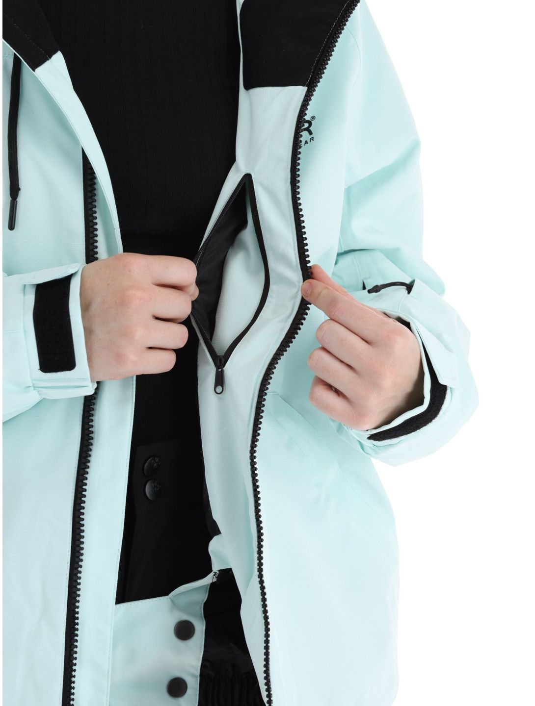 ColourWear, Leuge veste de ski femmes Light Turquoise turquoise 