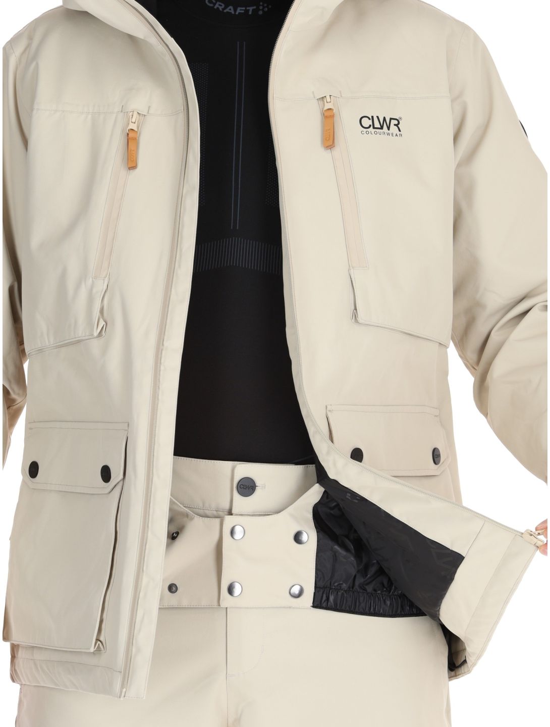 ColourWear, M Falk 2.0 veste de ski hommes Sand beige 