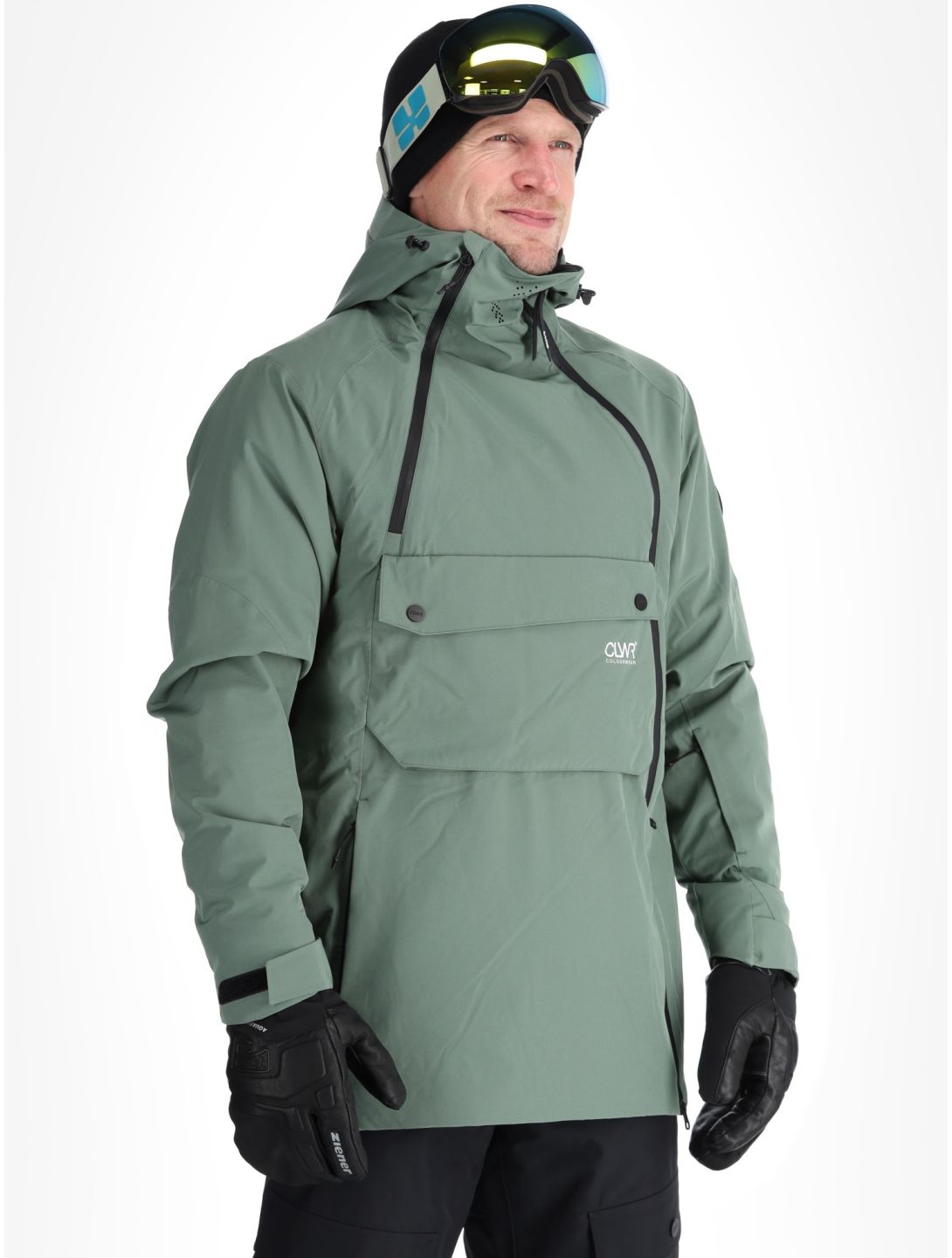 ColourWear, M Foil Anorak veste de ski hommes Dark Sage vert 