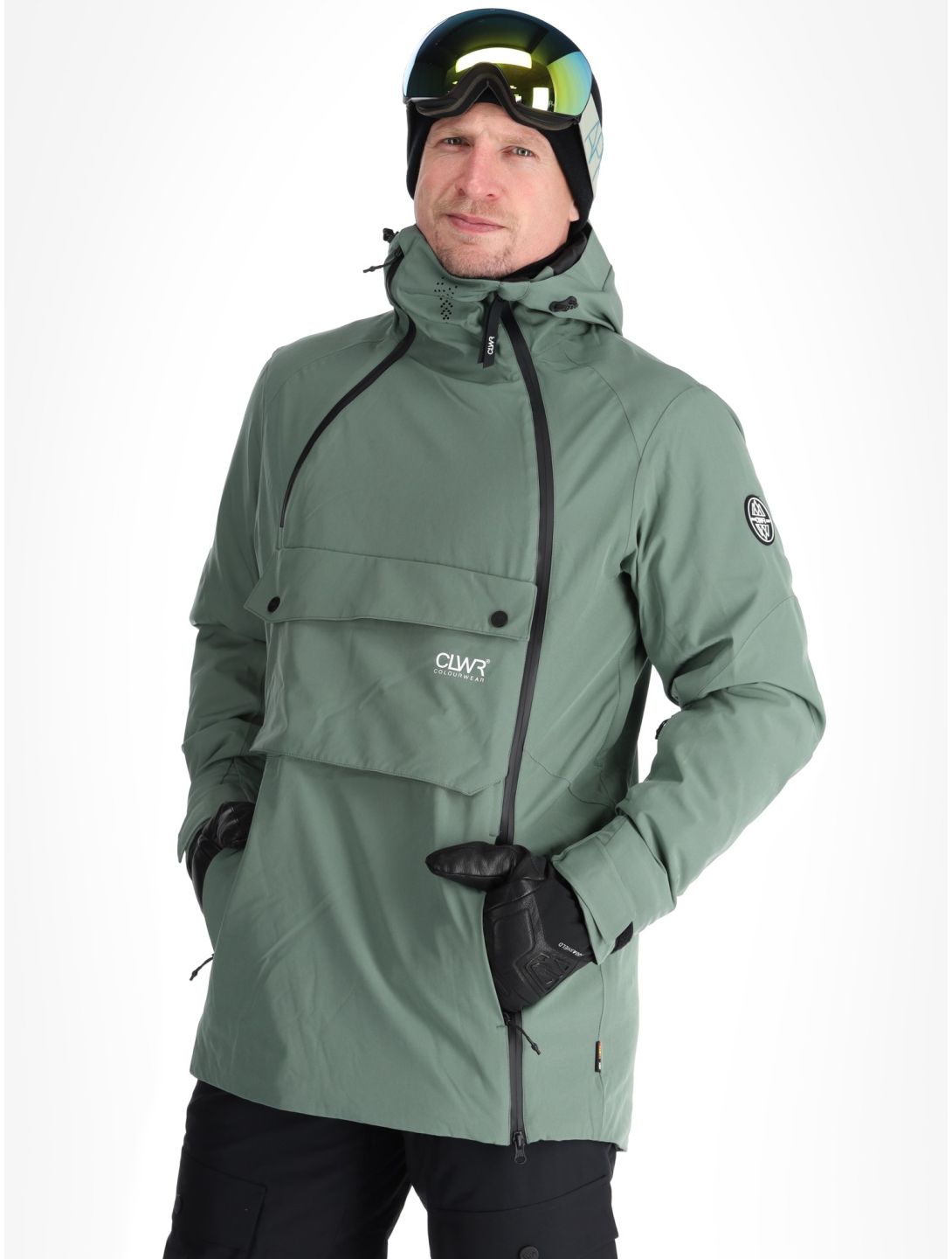 ColourWear, M Foil Anorak veste de ski hommes Dark Sage vert 