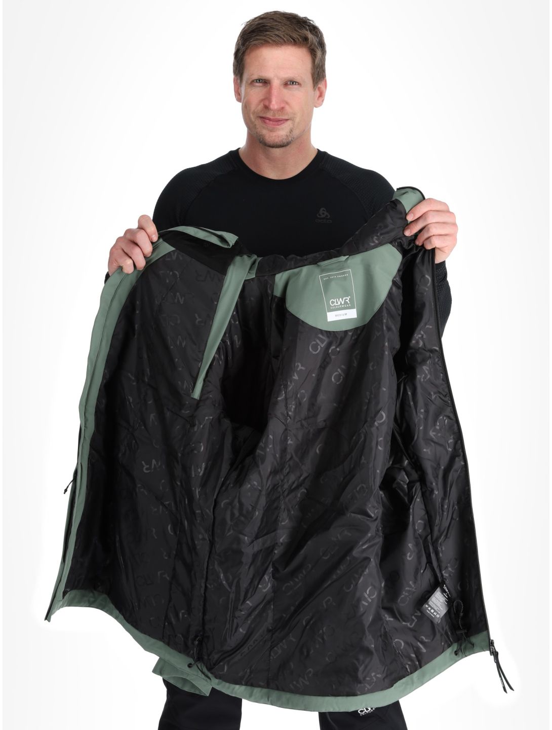 ColourWear, M Foil Anorak veste de ski hommes Dark Sage vert 