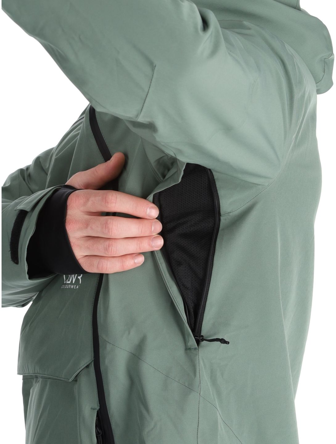 ColourWear, M Foil Anorak veste de ski hommes Dark Sage vert 