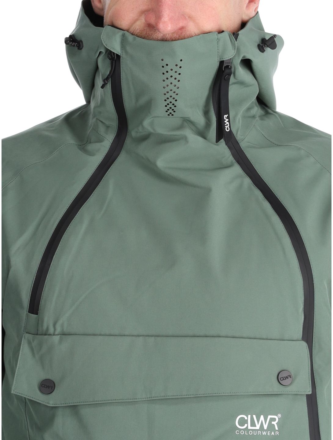 ColourWear, M Foil Anorak veste de ski hommes Dark Sage vert 