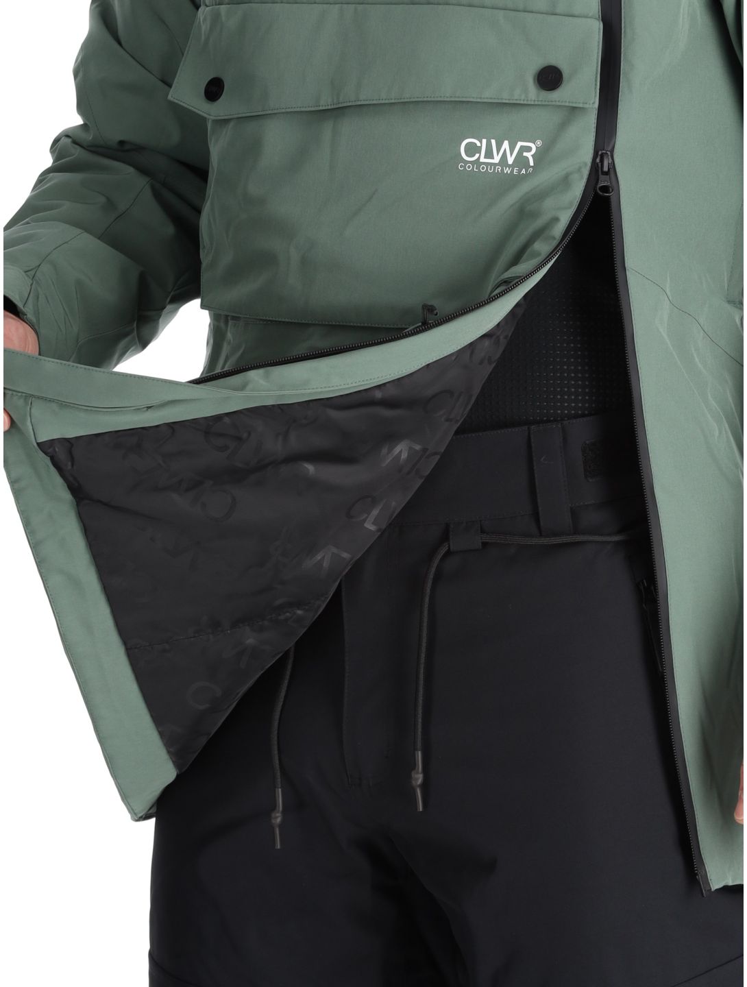 ColourWear, M Foil Anorak veste de ski hommes Dark Sage vert 