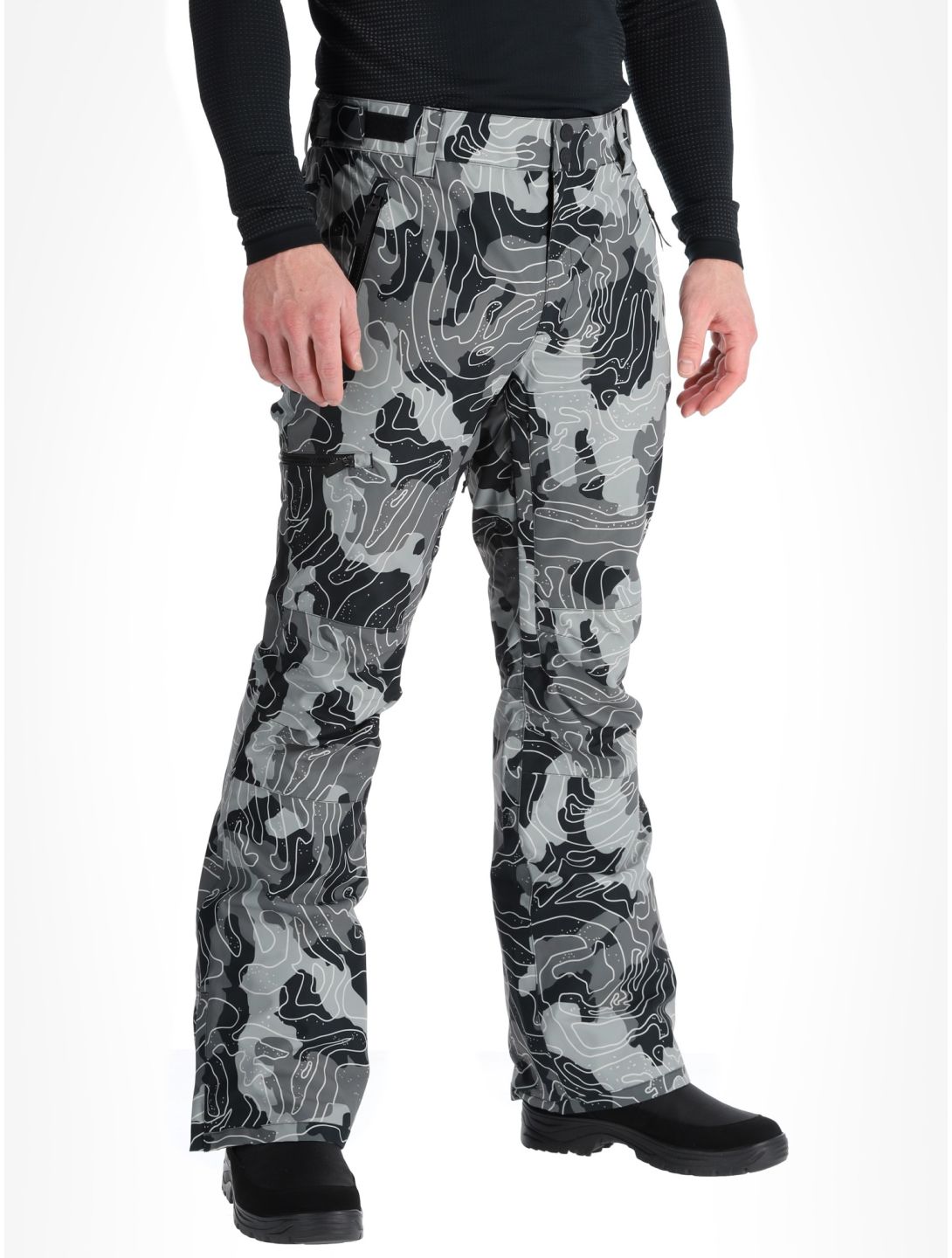 ColourWear, M Sharp pantalon de ski hommes Black Map gris, noir 