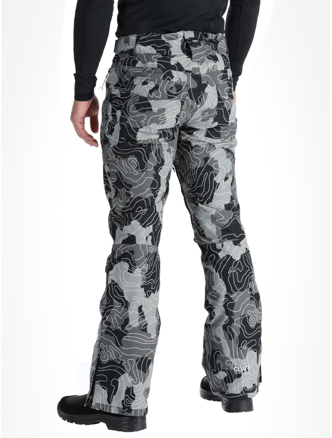 ColourWear, M Sharp pantalon de ski hommes Black Map gris, noir 