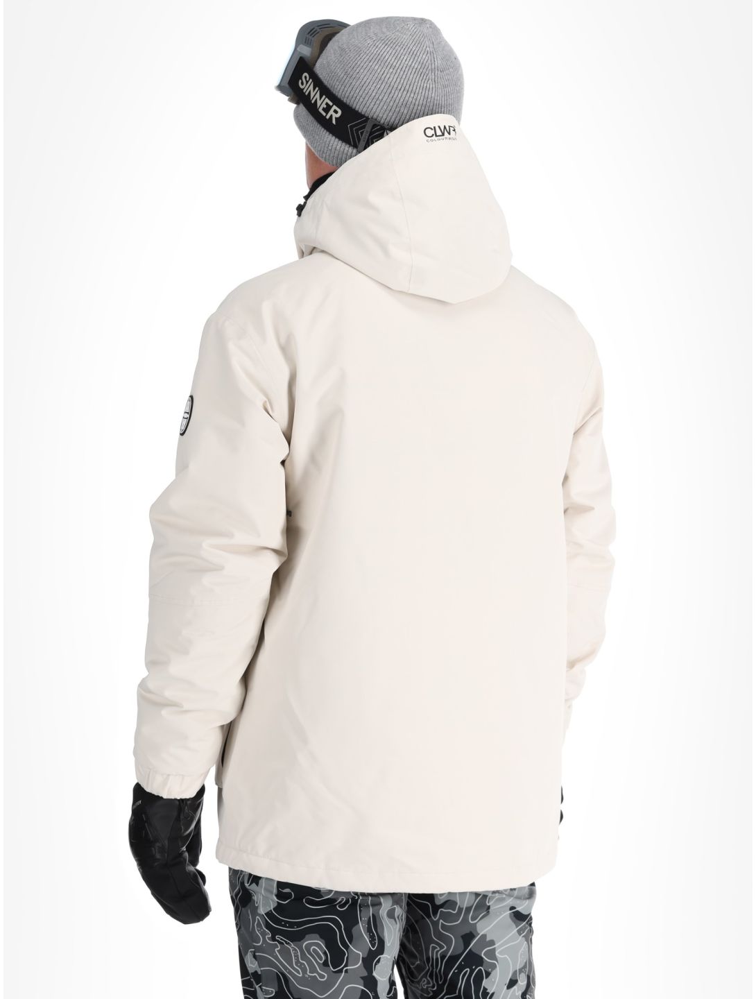 ColourWear, U Mountain Cargo veste de ski unisexe Off-White blanc 