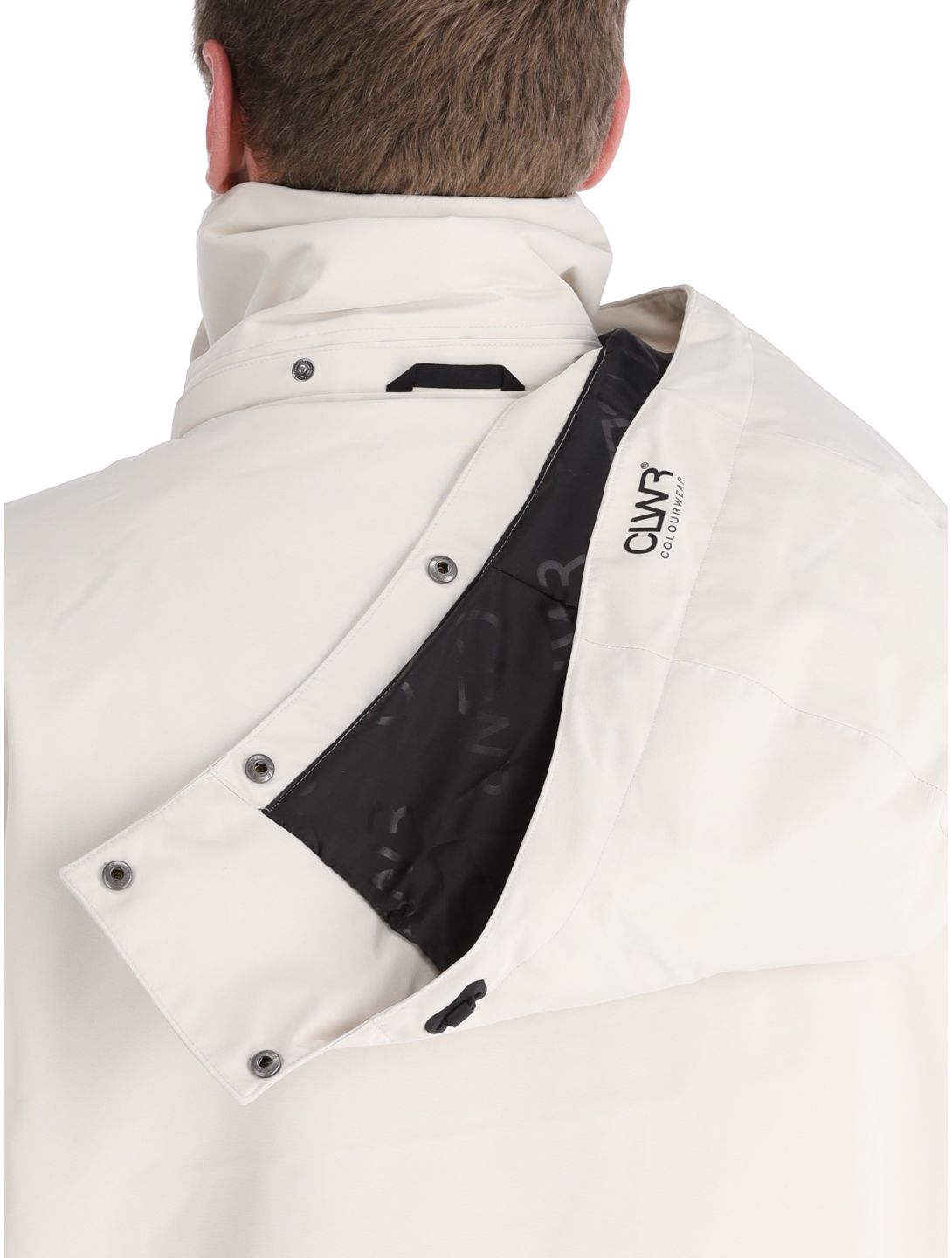 ColourWear, U Mountain Cargo veste de ski unisexe Off-White blanc 