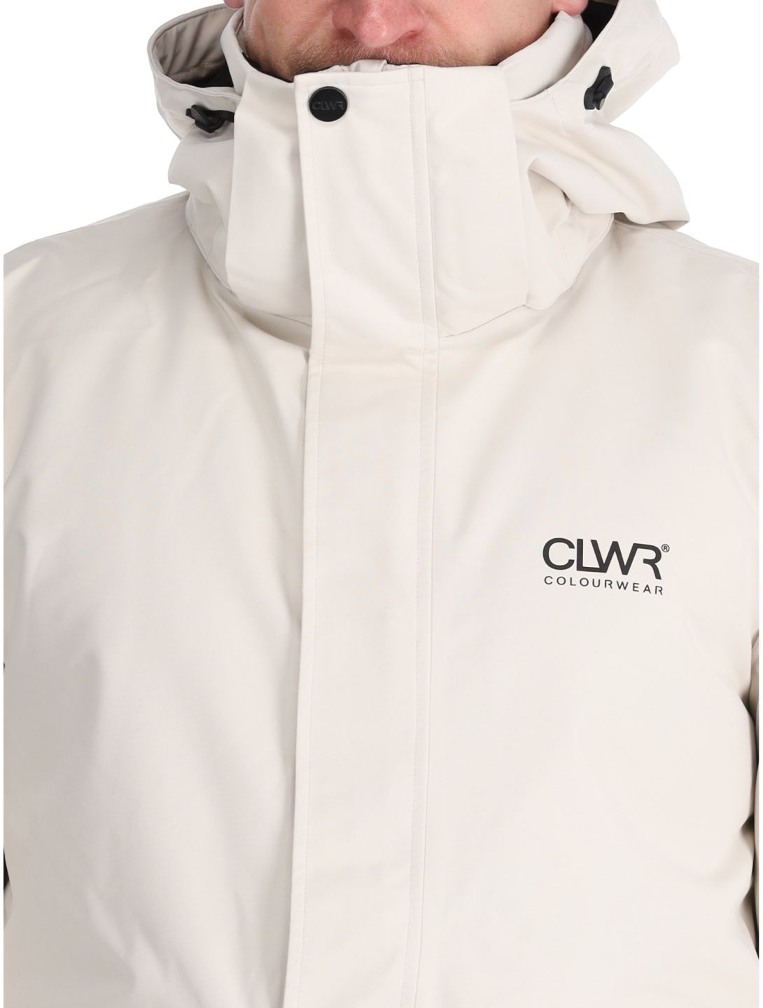 ColourWear, U Mountain Cargo veste de ski unisexe Off-White blanc 