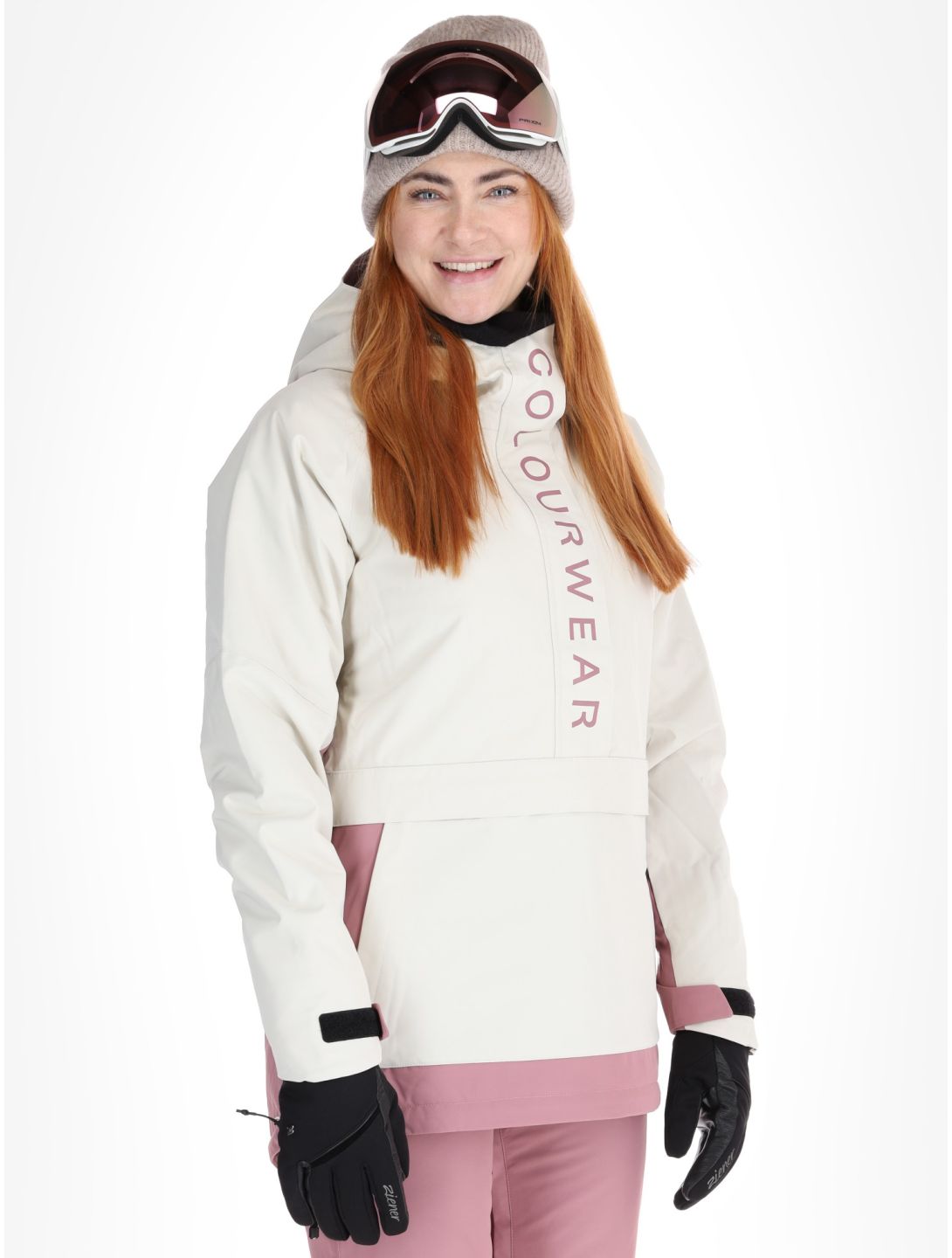 ColourWear, W Signature anorak d'hiver femmes Off-White blanc, violet 