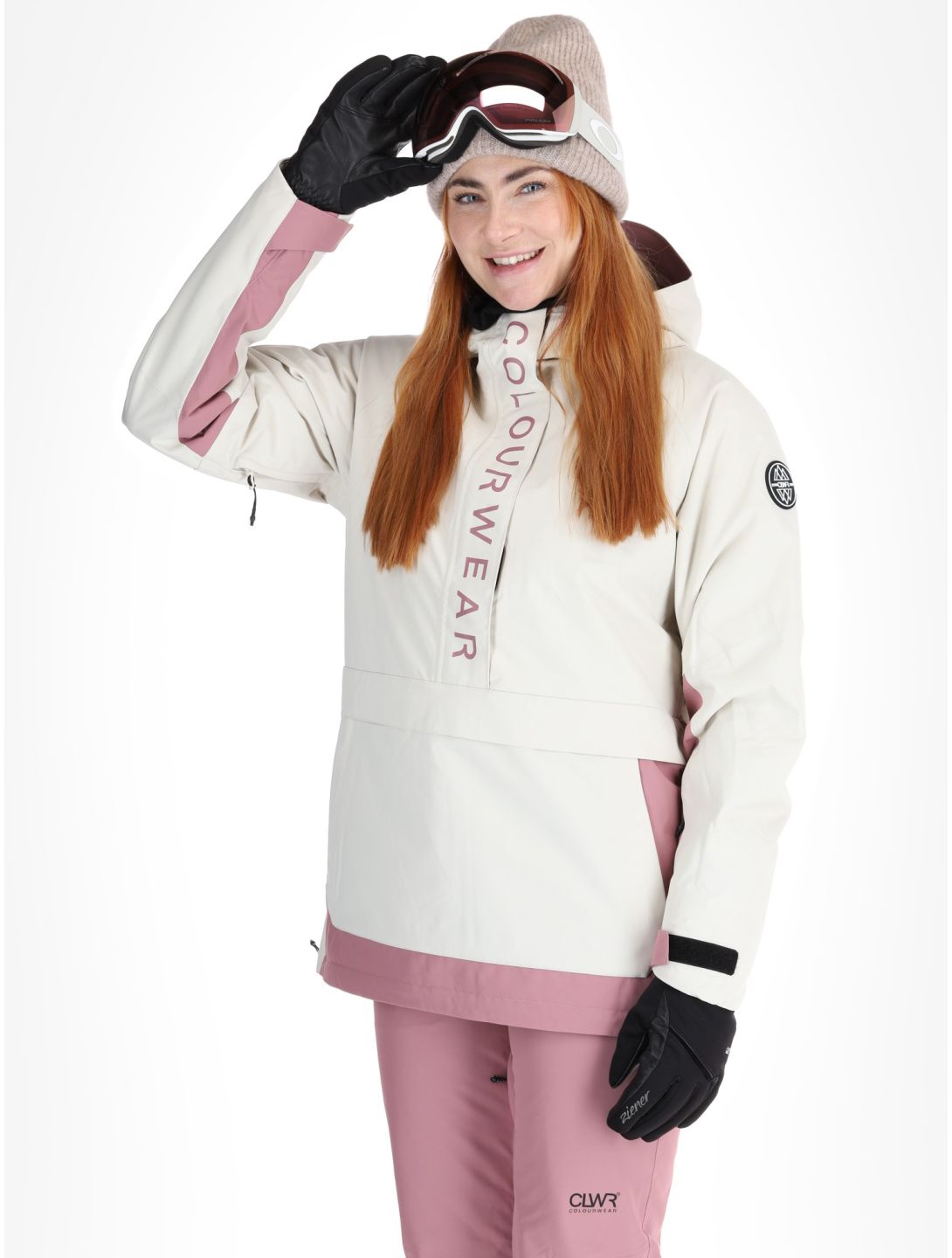 ColourWear, W Signature anorak d'hiver femmes Off-White blanc, violet 