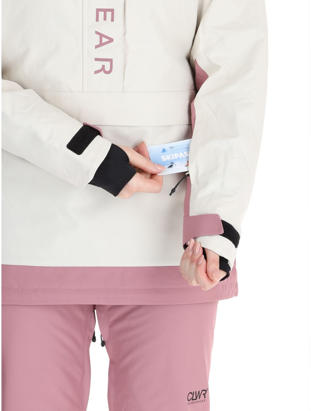 ColourWear, W Signature anorak d'hiver femmes Off-White blanc, violet 