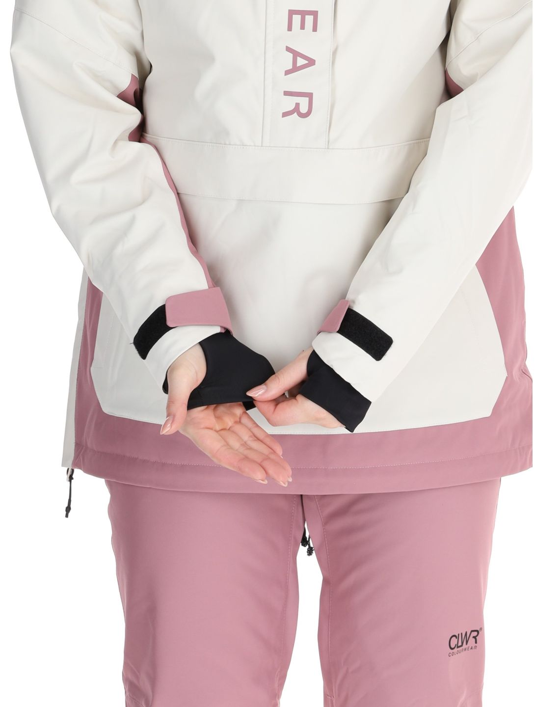 ColourWear, W Signature anorak d'hiver femmes Off-White blanc, violet 