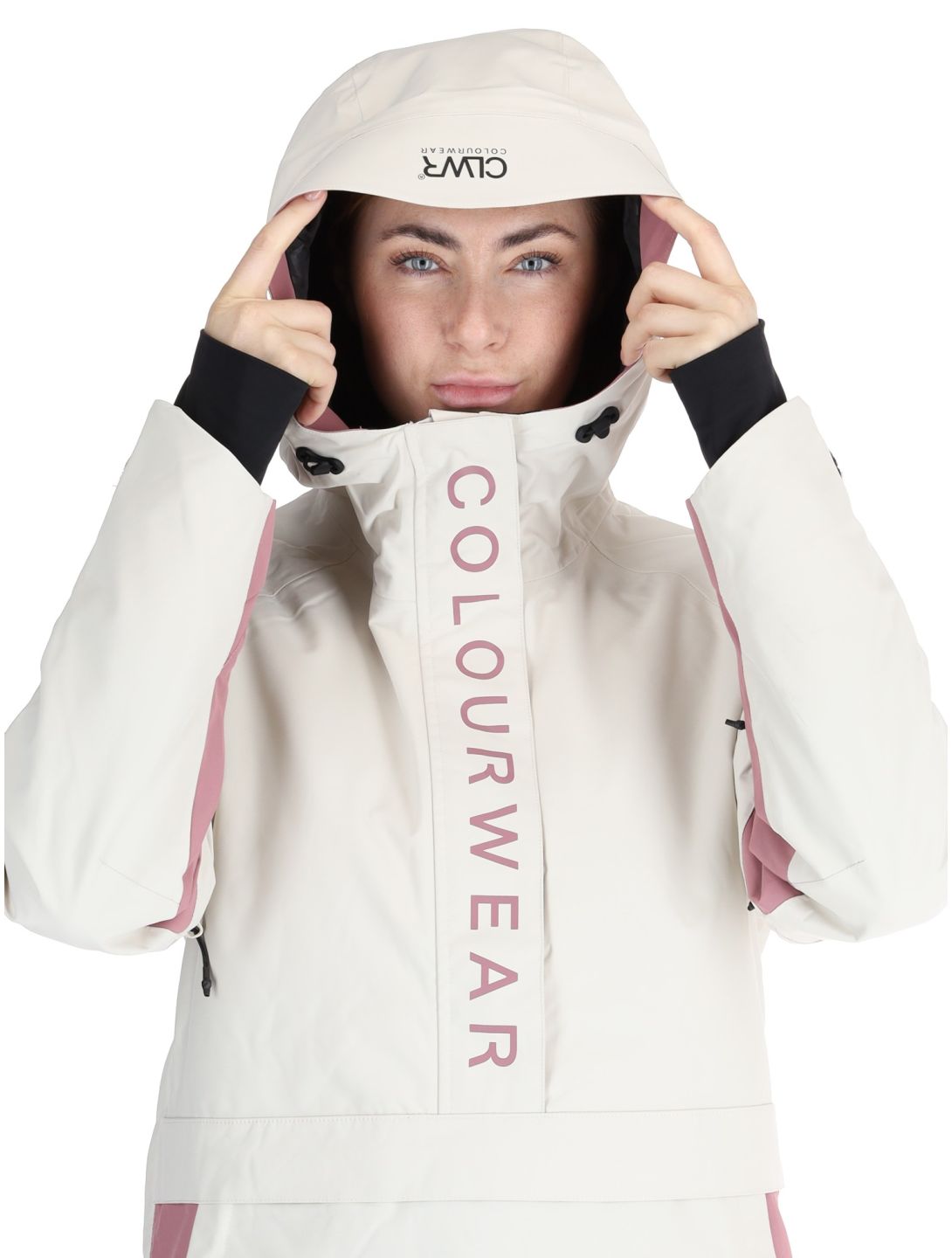 ColourWear, W Signature anorak d'hiver femmes Off-White blanc, violet 