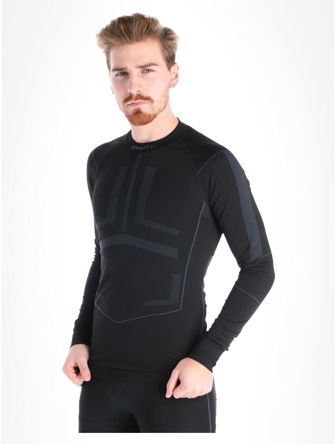 Craft, Active Intensity Crewneck LS chemise thermo hommes Black / Asphalt noir 