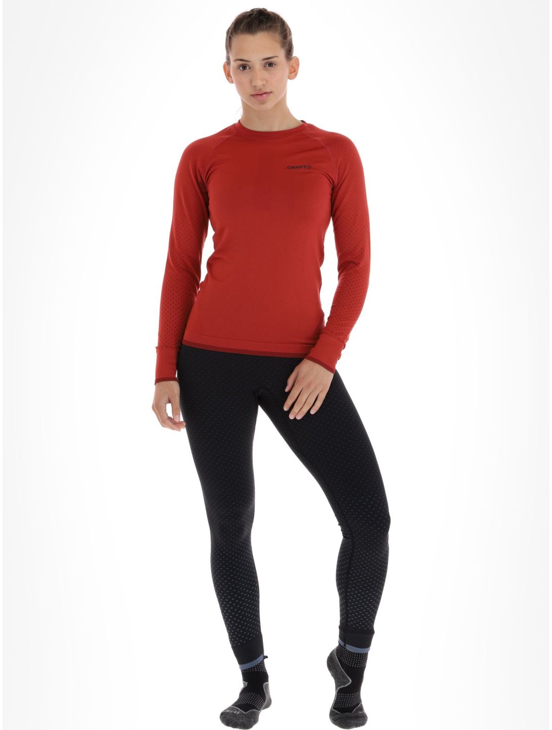 Craft, Adv Warm Intensity LS chemise thermo femmes Astro-Dk Astro rouge 