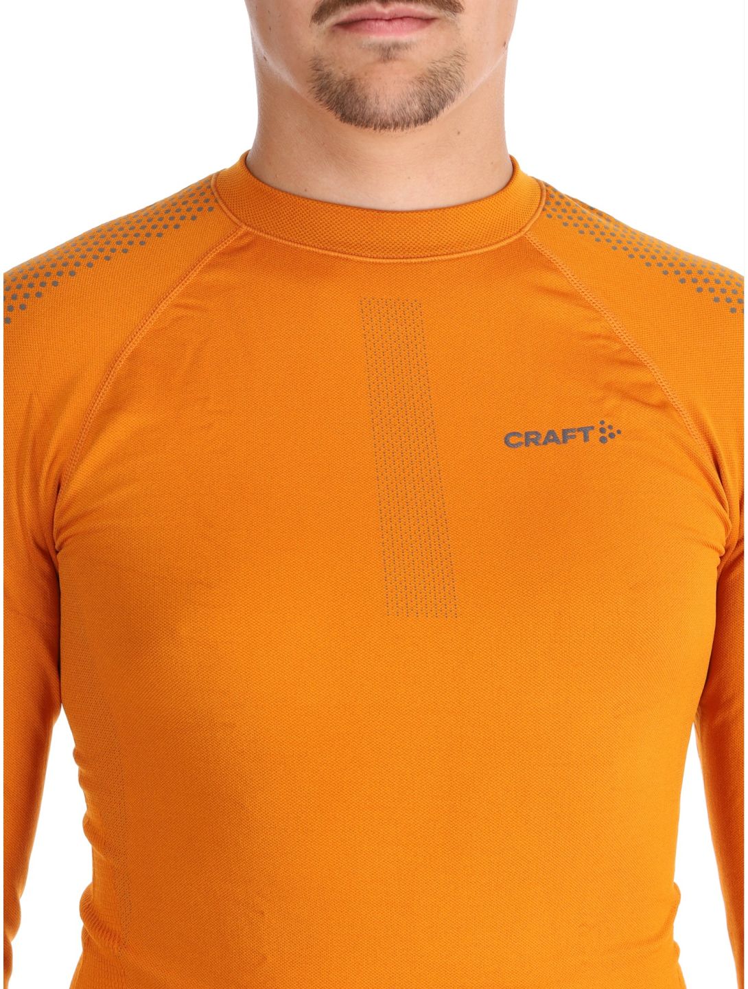 Craft, Adv Warm Intensity LS chemise thermo hommes Cara / Granite gris, orange 