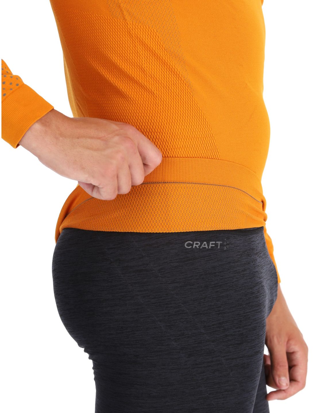 Craft, Adv Warm Intensity LS chemise thermo hommes Cara / Granite gris, orange 