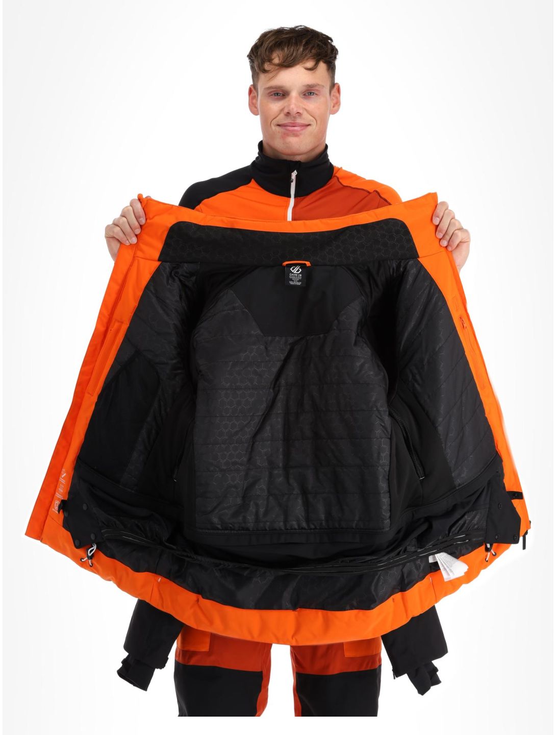 Dare2b, Amplitude veste de ski hommes Black / Puffins Orange noir, orange 