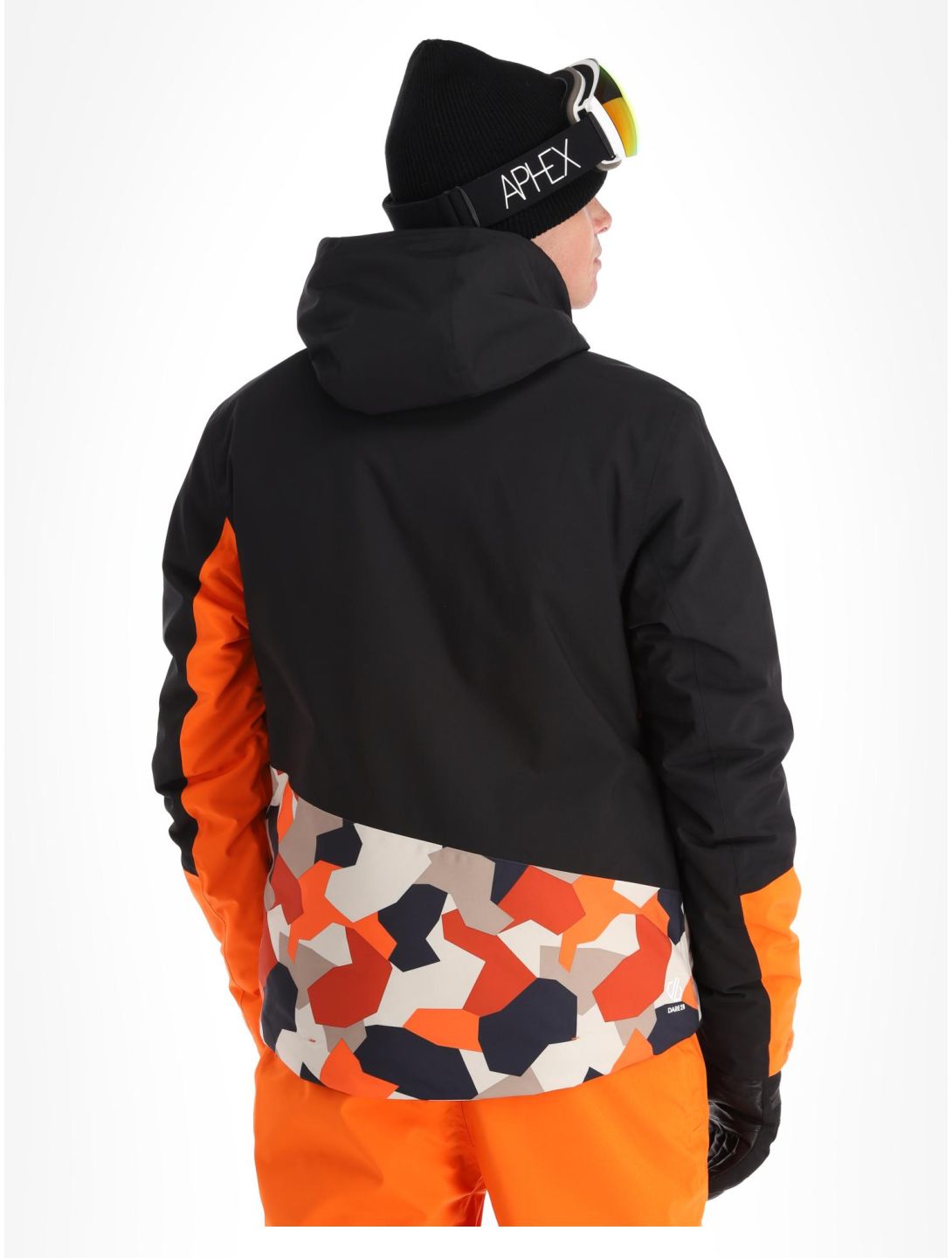 Dare2b, Baseplate veste de ski hommes Black / Puffins Orange Geo Camo Print noir, orange 