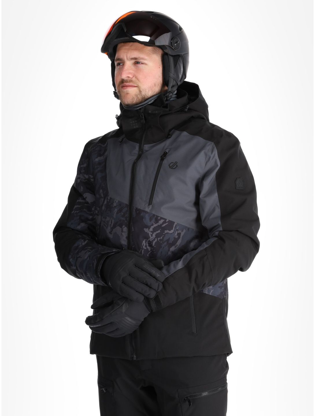 Dare2b, Baseplate II veste de ski hommes Black / Ebony Grey Mountain Print gris, noir 