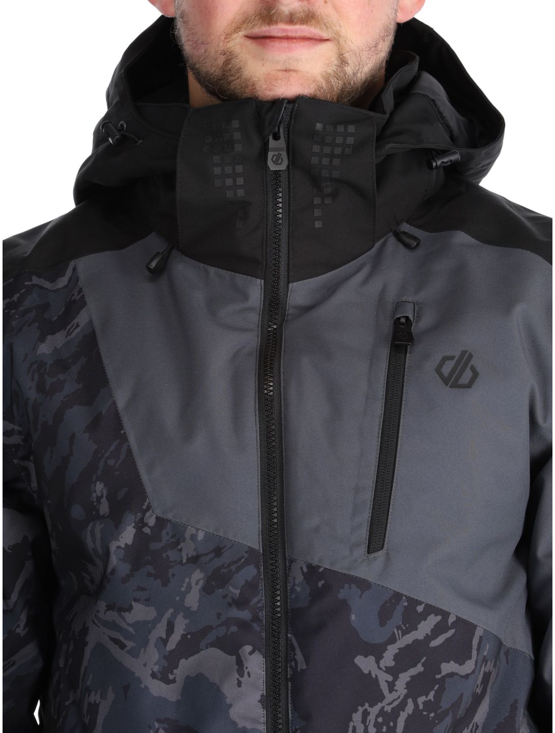 Dare2b, Baseplate II veste de ski hommes Black / Ebony Grey Mountain Print gris, noir 