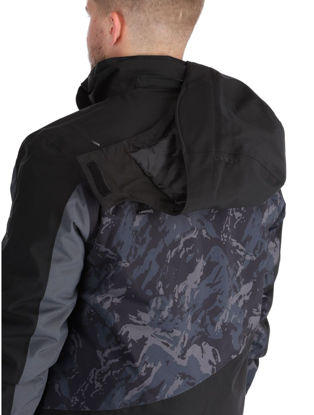 Dare2b, Baseplate II veste de ski hommes Black / Ebony Grey Mountain Print gris, noir 