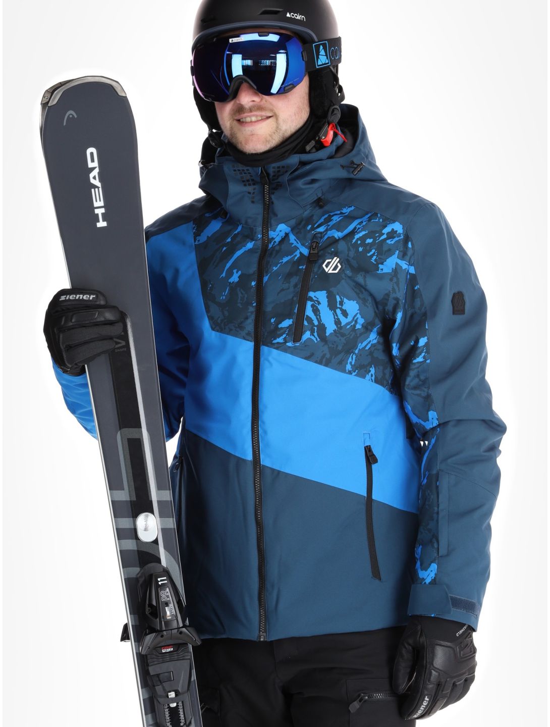 Dare2b, Baseplate II veste de ski hommes Moonlight Denim / Athletic Blue Mountain Print bleu 