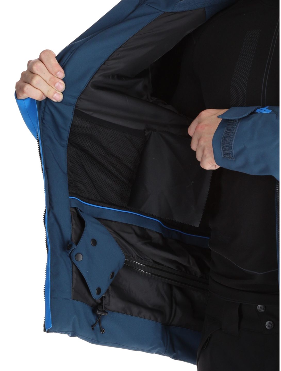 Dare2b, Baseplate II veste de ski hommes Moonlight Denim / Athletic Blue Mountain Print bleu 