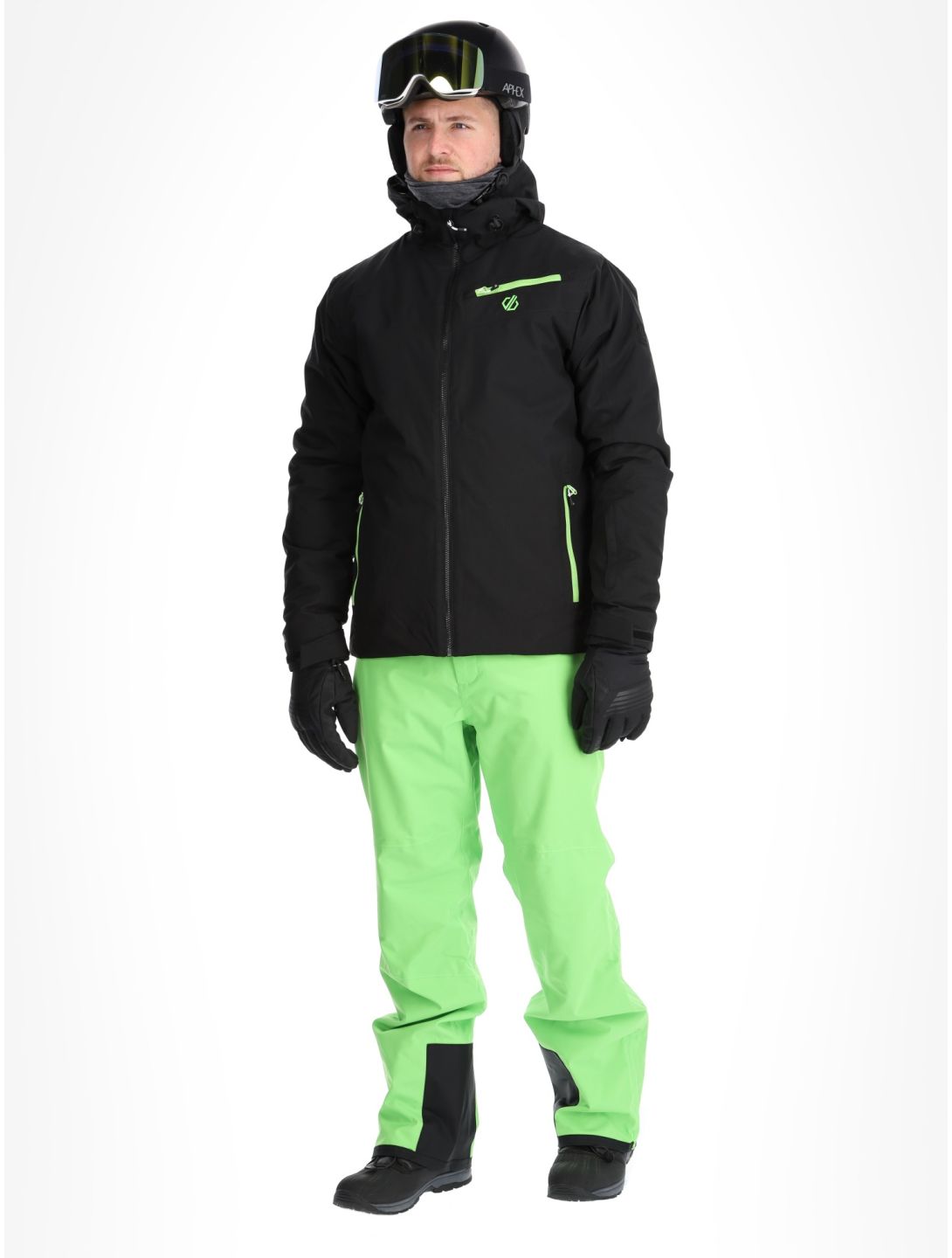 Dare2b, Eagly II veste de ski hommes Black / Green Flash noir, vert 