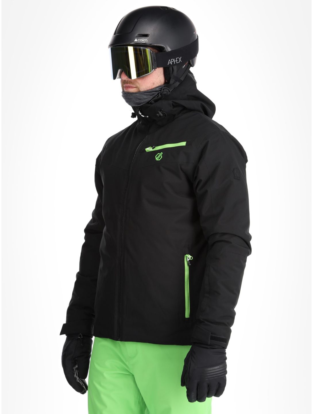 Dare2b, Eagly II veste de ski hommes Black / Green Flash noir, vert 