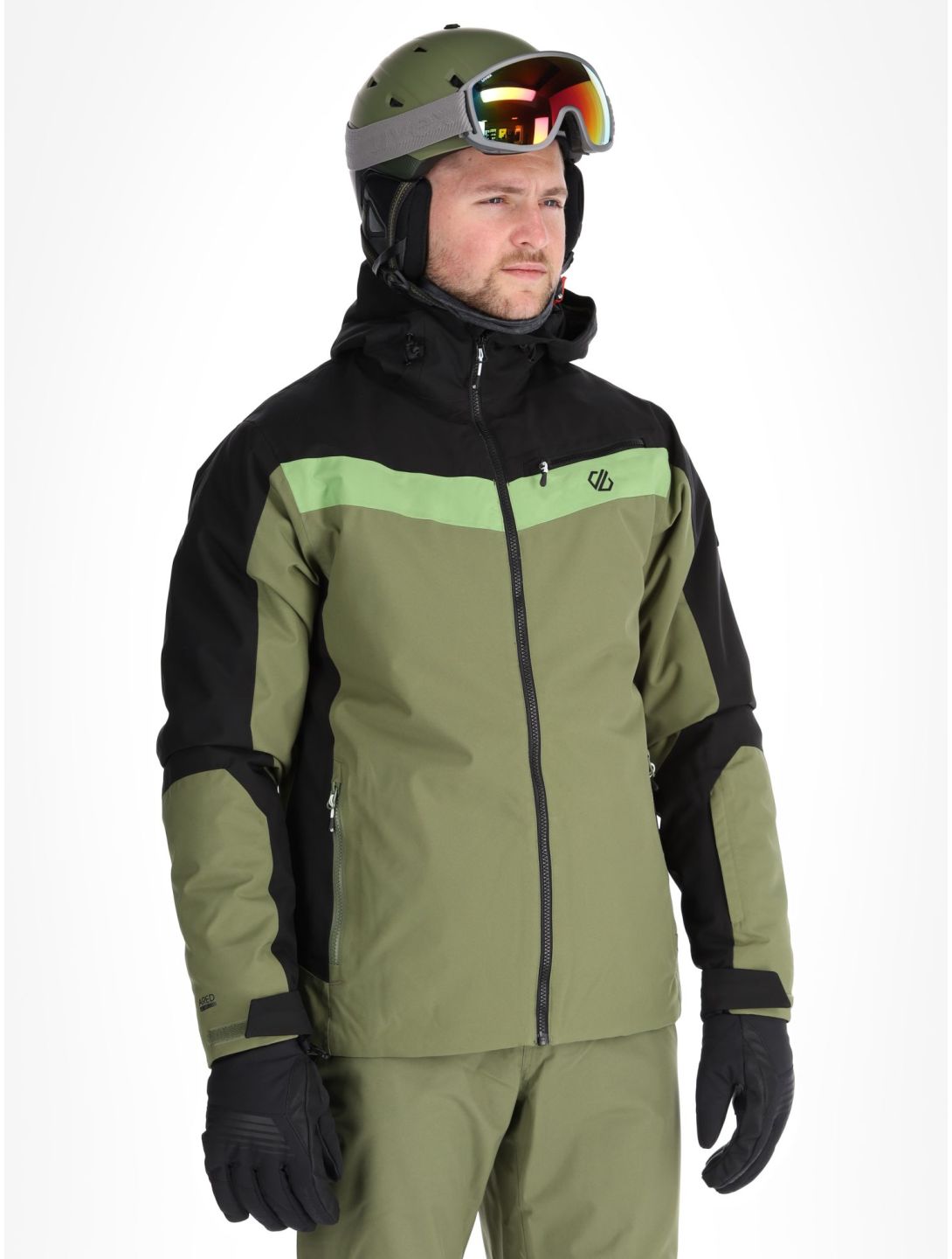 Dare2b, Eagly II veste de ski hommes Black / Olivine Green noir, vert 