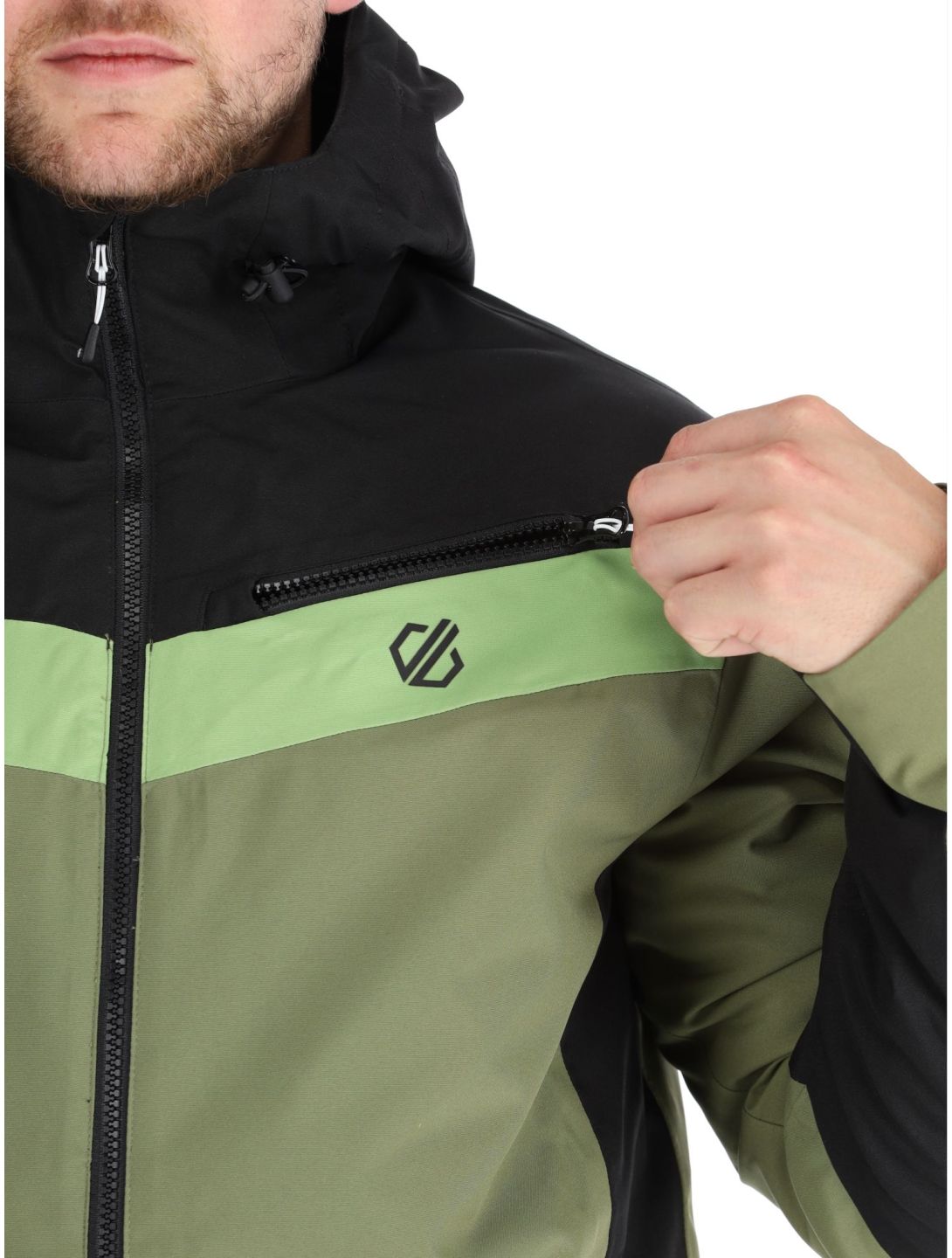 Dare2b, Eagly II veste de ski hommes Black / Olivine Green noir, vert 