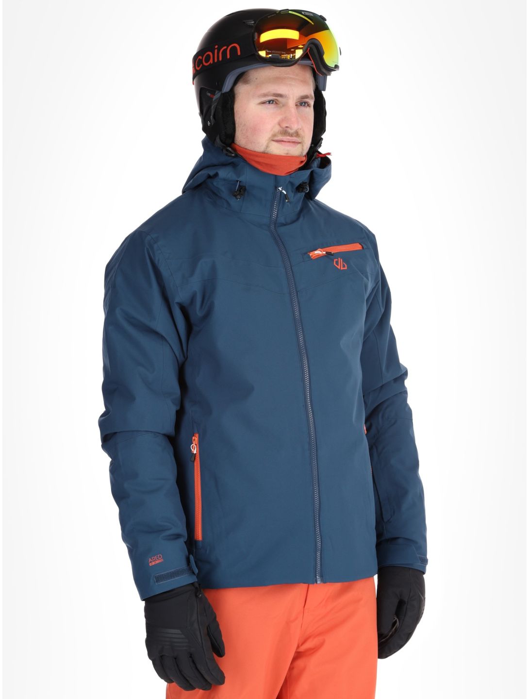 Dare2b, Eagly II veste de ski hommes Moonlight Denim / Orange Rust bleu, orange 