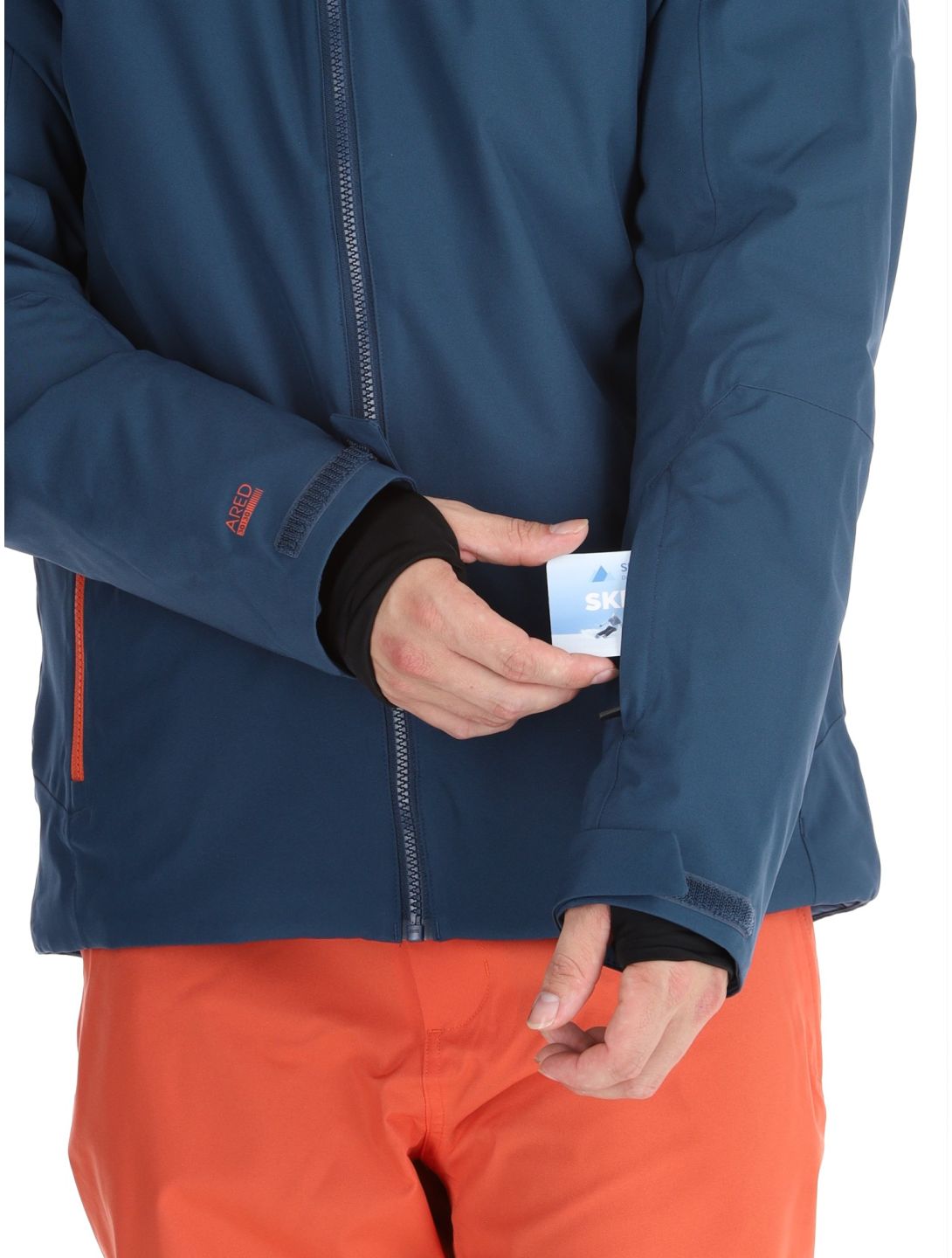 Dare2b, Eagly II veste de ski hommes Moonlight Denim / Orange Rust bleu, orange 