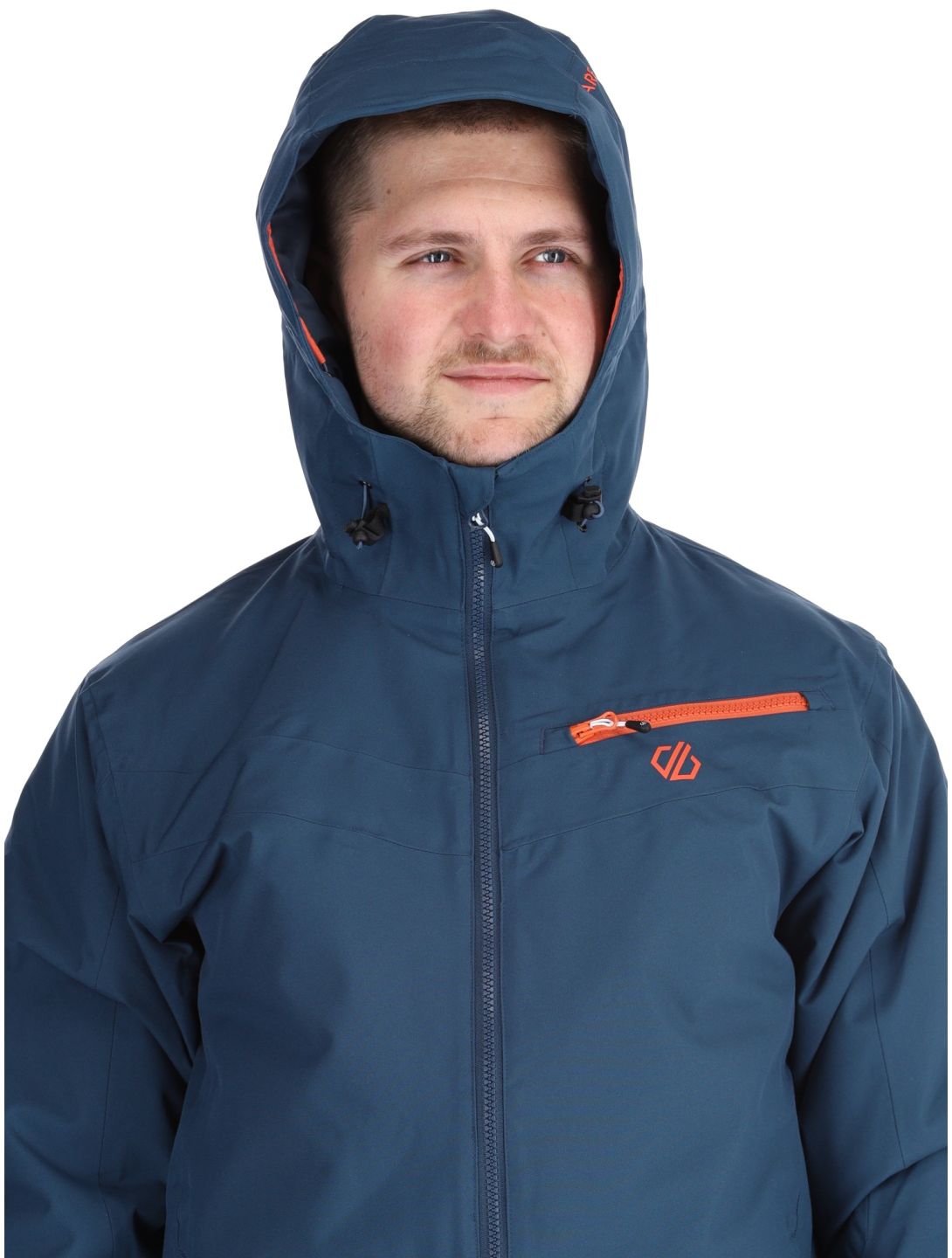 Dare2b, Eagly II veste de ski hommes Moonlight Denim / Orange Rust bleu, orange 