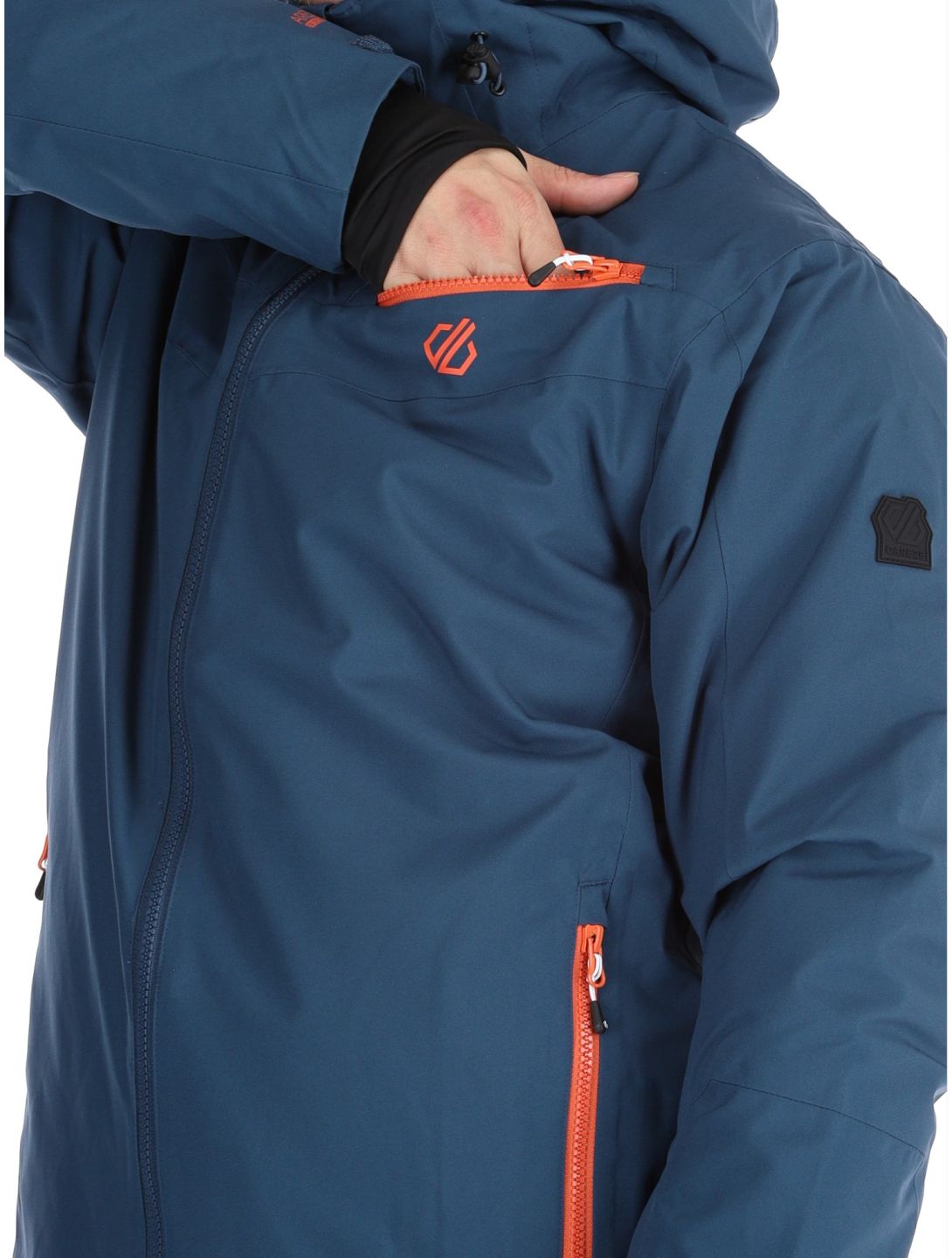 Dare2b, Eagly II veste de ski hommes Moonlight Denim / Orange Rust bleu, orange 