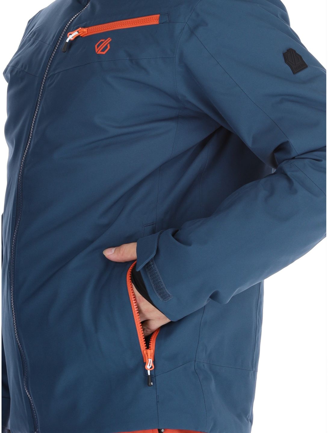 Dare2b, Eagly II veste de ski hommes Moonlight Denim / Orange Rust bleu, orange 