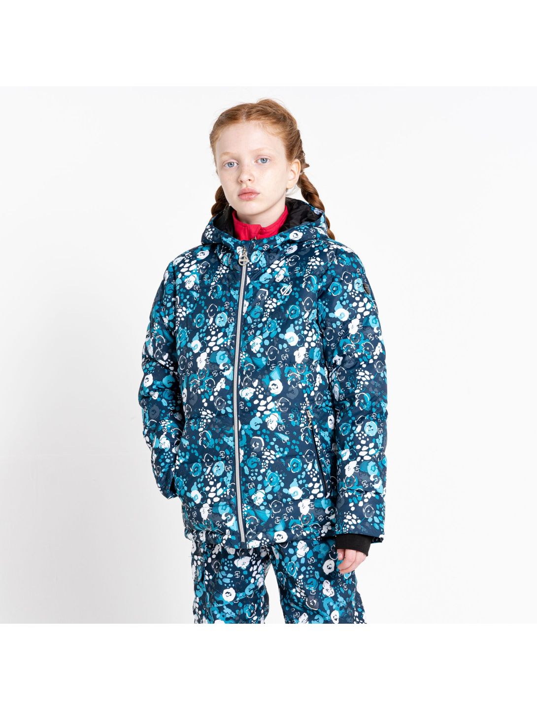 Dare2b, Girls Verdict veste de ski enfants floral print river bleu 