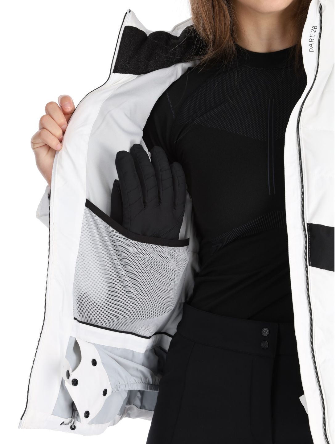 Dare2b, Glacial veste de ski femmes White / Black blanc, noir 