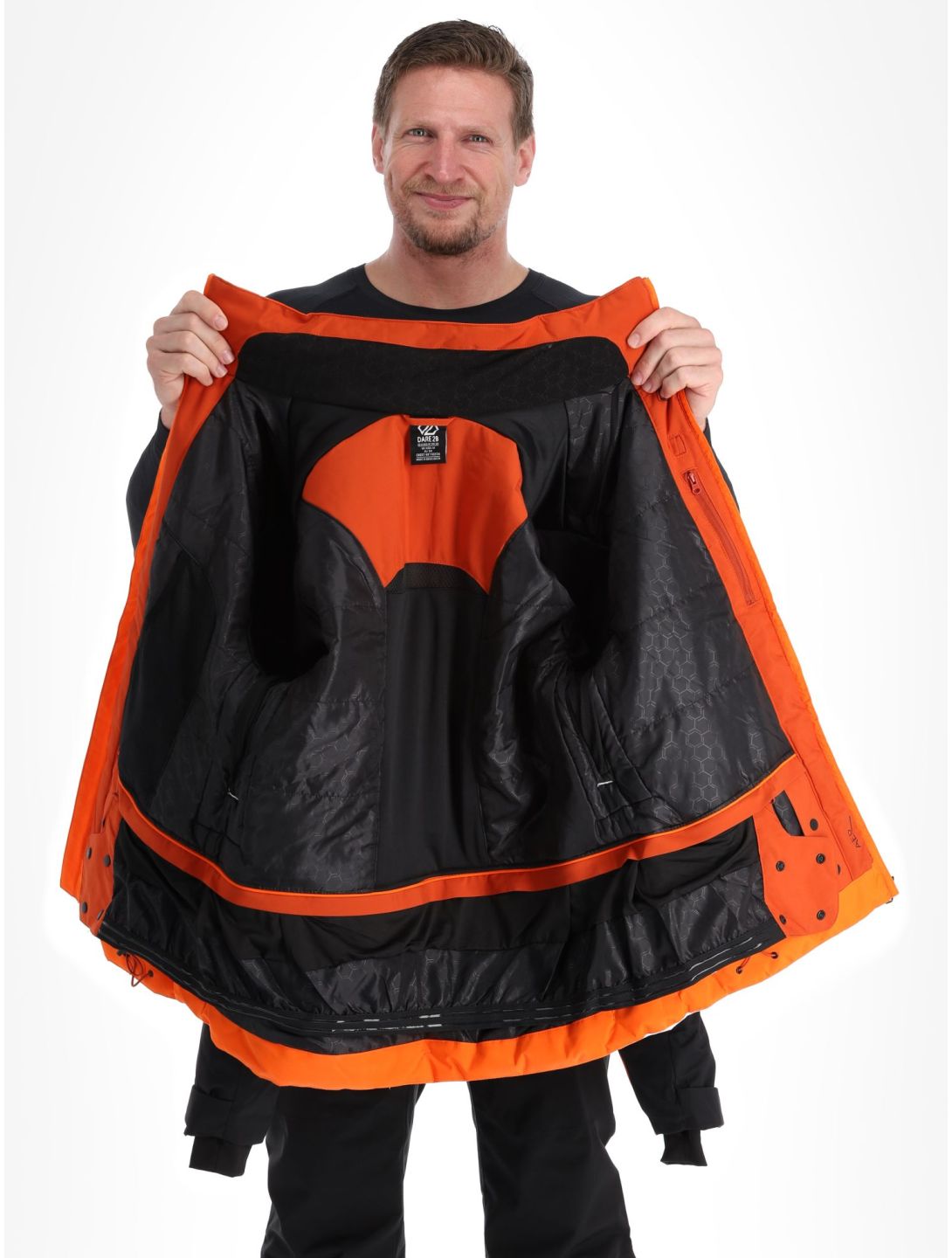 Dare2b, Halfpipe veste de ski hommes PuffinOr / Blk noir, orange 