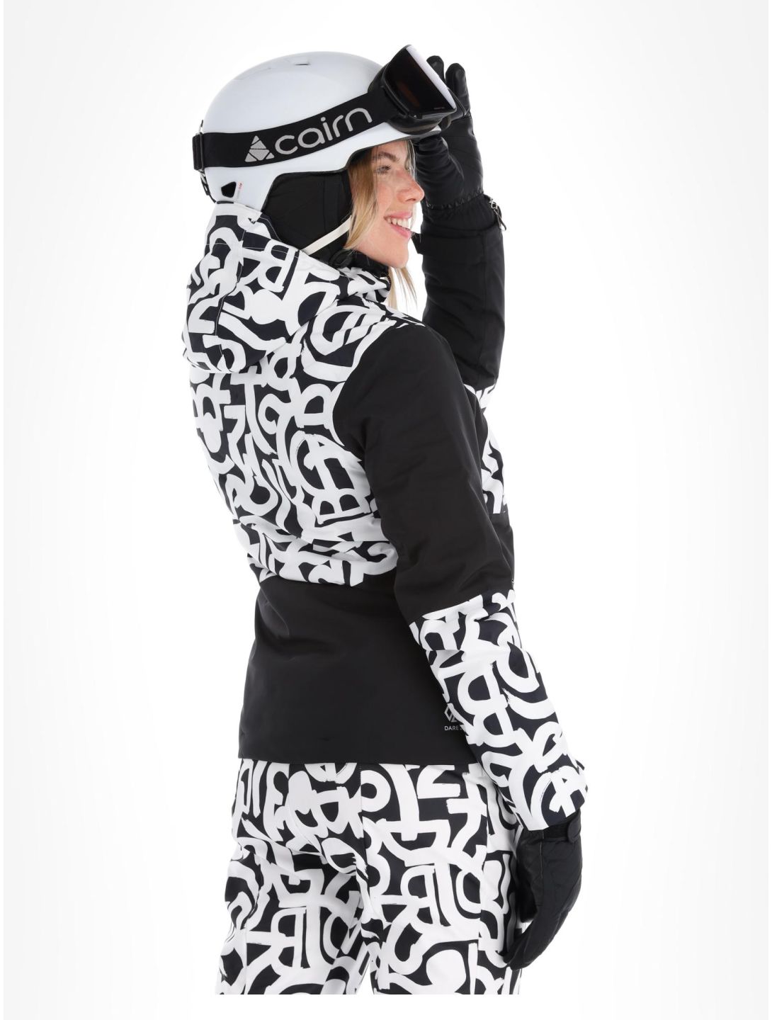 Dare2b, Ice veste de ski femmes Black and White Graffiti Print / Black blanc, noir 