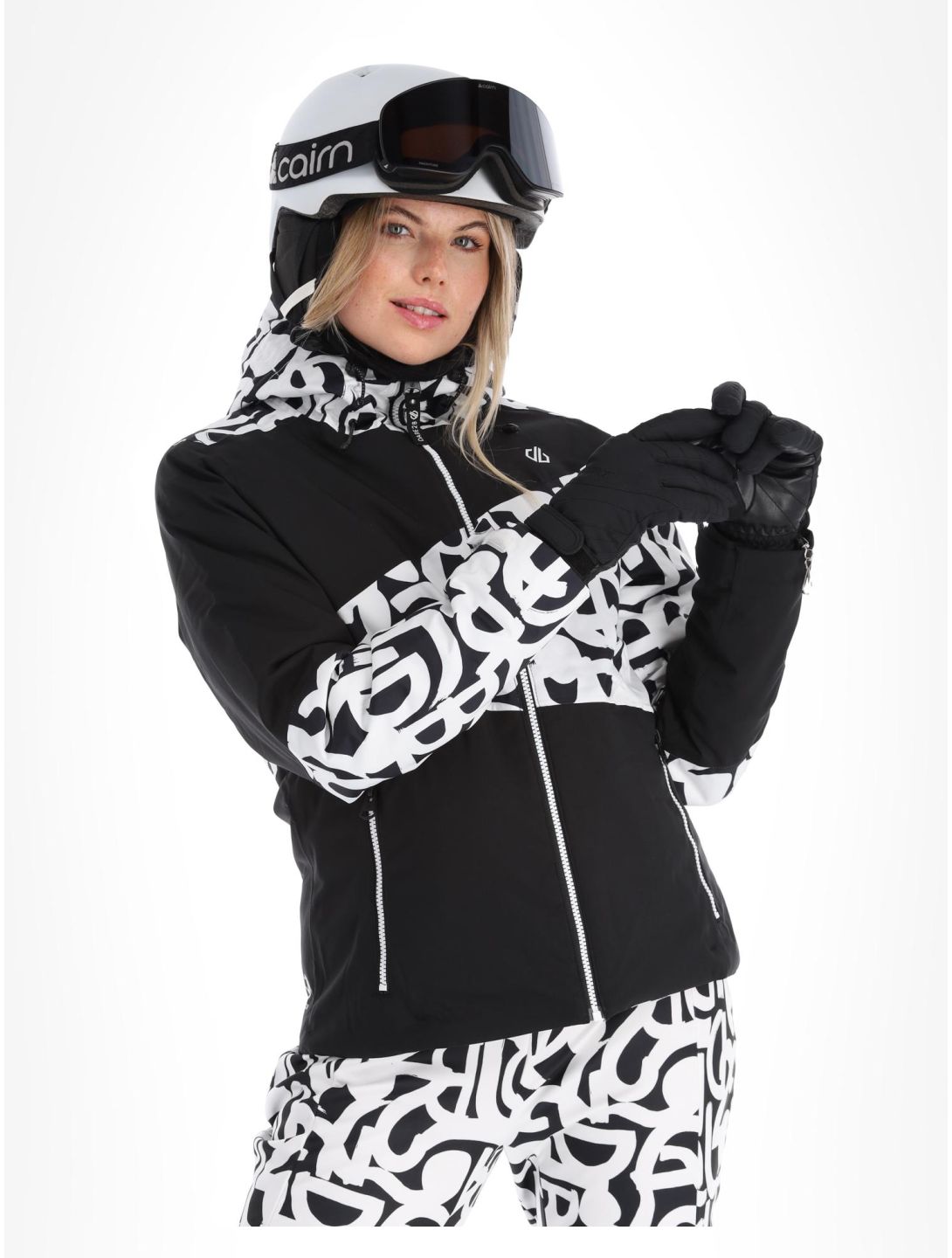 Dare2b, Ice veste de ski femmes Black and White Graffiti Print / Black blanc, noir 