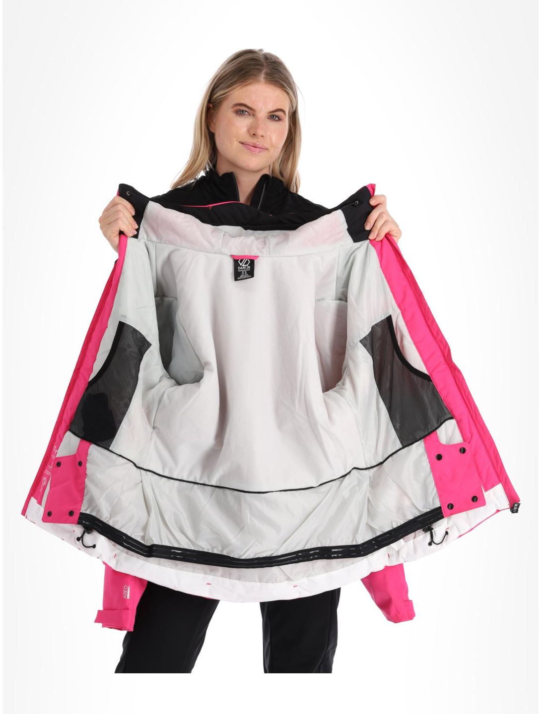 Dare2b, Ice veste de ski femmes PurePink / Blk noir, rose 