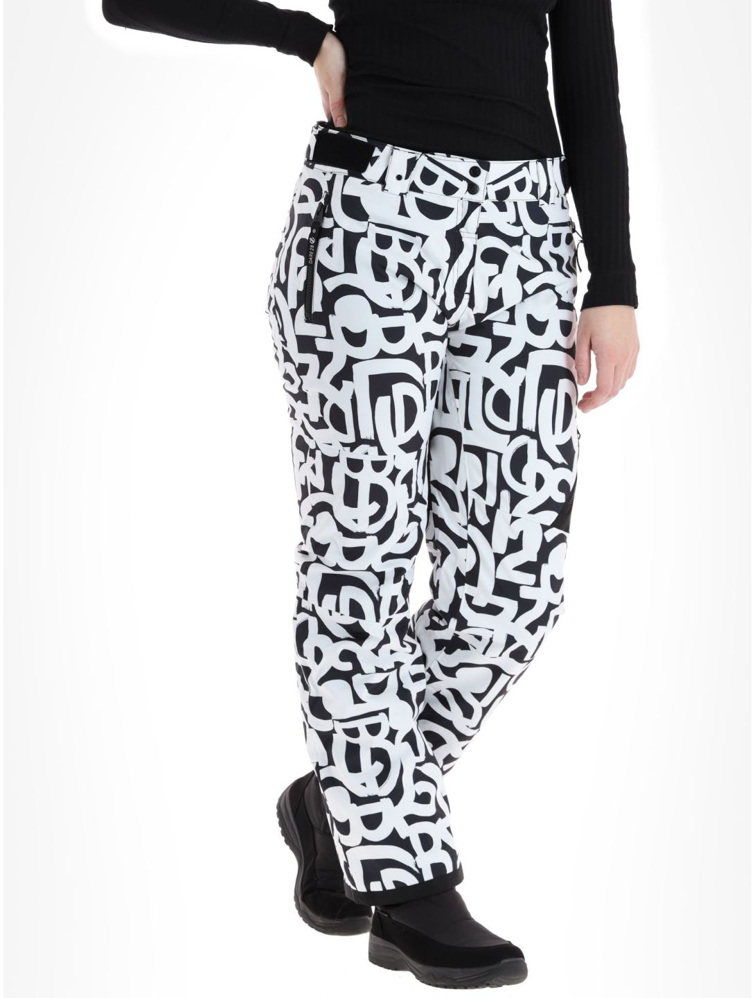 Dare2b, Ice pantalon de ski femmes Black and White Graffiti Print blanc, noir 