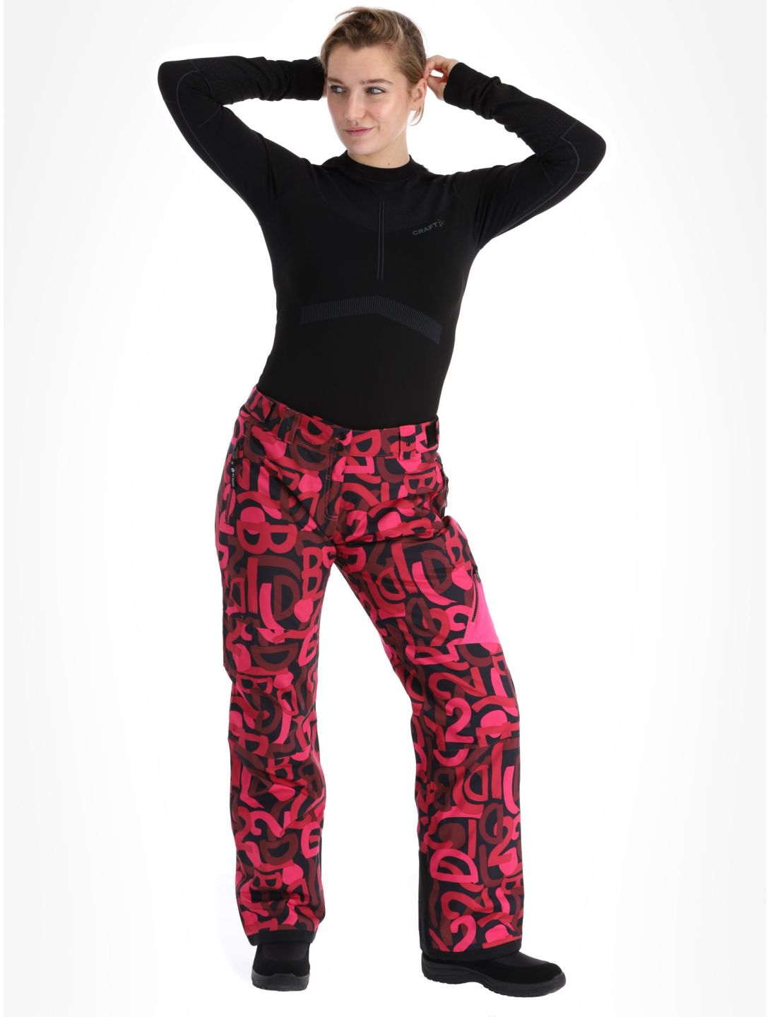 Dare2b, Ice pantalon de ski femmes Pure Pink Graffiti Print rose 