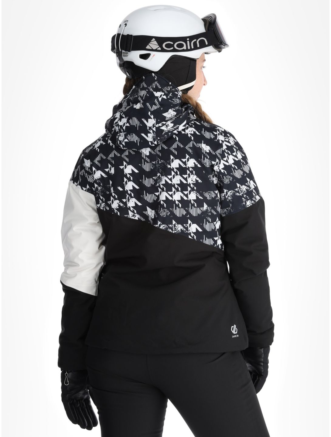 Dare2b, Ice III veste de ski femmes Black Distressed Dogtooth Print blanc, noir 