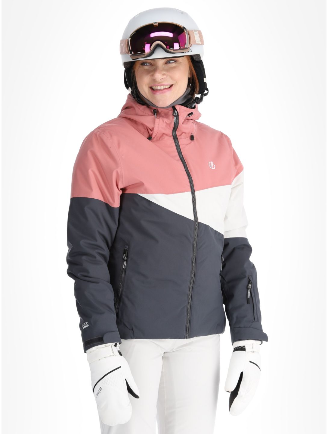 Dare2b, Ice III veste de ski femmes Dusty Rose / Ebony Grey gris, rose 