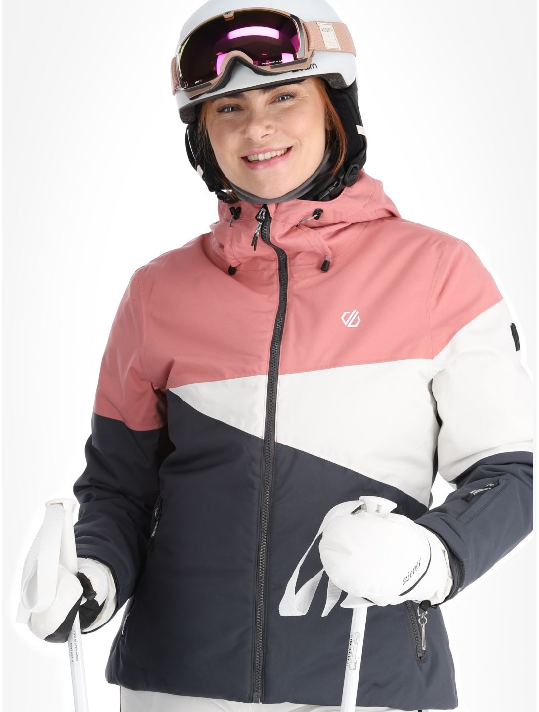 Dare2b, Ice III veste de ski femmes Dusty Rose / Ebony Grey gris, rose 